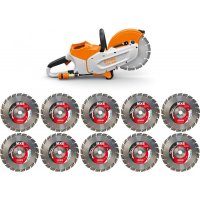 Découpeuse à batterie TSA 230 avec 10 disques diamants MXE Ø 230 mm - STIHL
