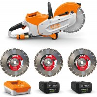 Découpeuse à batterie TSA 230 avec 3 disques diamants MXE Ø 230 mm + 2 batteries et 1 chargeur - STIHL