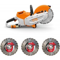 Découpeuse à batterie TSA 230 avec 3 disques diamants MXE Ø 230 mm - STIHL