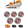 Découpeuse à batterie TSA 230 avec 5 disques diamants MXE Ø 230 mm + 2 batteries et 1 chargeur - STIHL - Image 1