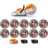 Découpeuse à batterie TSA 300 avec 10 disques diamants MXE Ø 300 mm + 2 batteries et 1 chargeur - STIHL