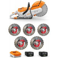 Découpeuse à batterie TSA 300 avec 5 disques diamants MXE Ø 300 mm + 2 batteries et 1 chargeur - STIHL
