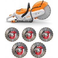 Découpeuse à batterie TSA 300 avec 5 disques diamants MXE Ø 300 mm - STIHL