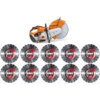 Découpeuse thermique TS 420 avec 10 disques diamants BS50 Ø 350 mm - STIHL