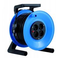 Enrouleur prolongateur électrique - Longueur 25 mètres - 4 prises - MONDELIN