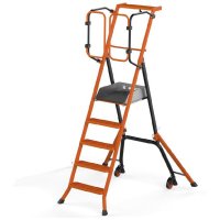 Escabeau aluminium sécurisé PIRL GARDIA 110 cm - MONDELIN