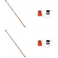 Etais tirant-poussant 2,10 m à 3,20 m livré par paire + Plombs pour étai livré par paire - MONDELIN