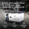 Groupe électrogène résidentiel et commercial 16 kVA insonorisé AVR KS 16-1E - KÖNNER & SÖHNEN - Image 2