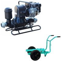 Groupe motopompe MECA 25 EX à membrane 330 l/min pour eaux très chargées avec kit brouette - IMER