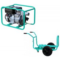 Groupe motopompe SWT 80 EX à essence 1300 l/min pour eaux très chargées avec kit brouette - IMER