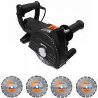 Rainureuse puissante à disque SF150 + 4 disques béton/béton armé/tuiles/matériaux construction LT 30 Ø 150 mm - GOLZ
