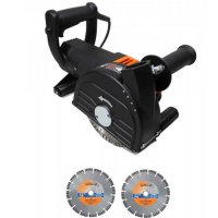 Rainureuse puissante à disque SF150 + 2 disques béton/béton armé/tuiles/matériaux construction LT 30 Ø 150 mm - GOLZ