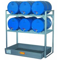 Rayonnage 360 avec cale-fûts pour 6 fûts de 60 litres - Pour produits non corrosifs - CEMO