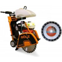 Scie à sol FS175 moteur thermique HONDA GX390 + 1 disque mixte LBA60 Ø 350 mm - GOLZ