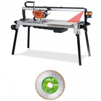 Scie de carreleur professionnelle TS250A en aluminium avec indicateur laser + 1 disque SLF10 Ø 250 mm - GOLZ