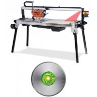 Scie de carreleur professionnelle TS250A en aluminium avec indicateur laser + 1 disque SG08 Ø 250 mm - GOLZ