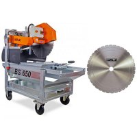 Scie électrique triphasée de maçon BS650 + 1 disque BS30 Ø 650 mm - GOLZ