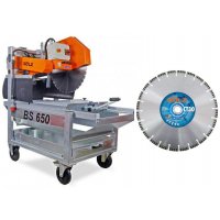 Scie électrique triphasée de maçon BS650 + 1 disque BS30 Ø 650 mm - GOLZ