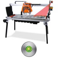 Scie sur table GS350A à pont grande longueur en aluminium avec indicateur laser + 1 disque SG08 Ø 350 mm - GOLZ