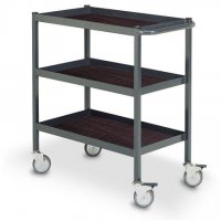 Servante d'atelier 3 Plateaux en Tôle avec Revêtement Caoutchouc - MANUEST